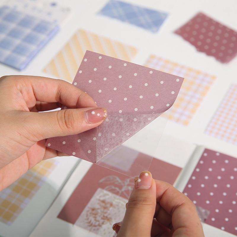 Mint Sea Salt Grid Memo Pad Journal DIY Decoration Base Material Paper Collage Scrapbook Stationery Back To School