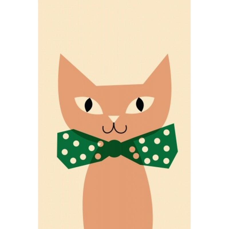 Petit Monkey poster pink cat 29.7 x 42 cm