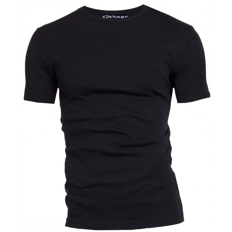 Garage T shirt 1pack Semi Body Fit Ronde Hals Zwart XL
