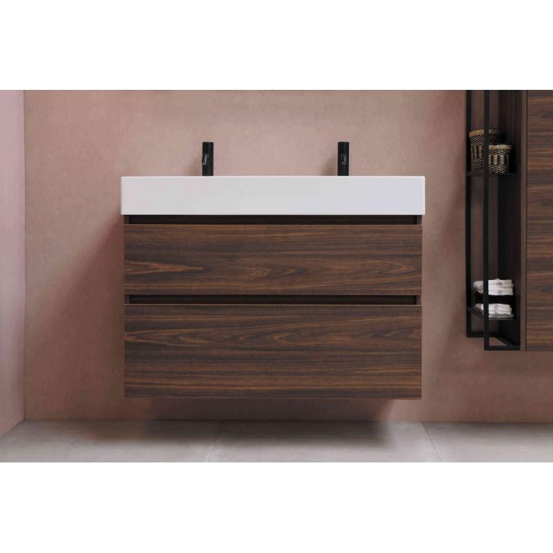 Wastafel Porselein met onderkast Loft Cabana Oak