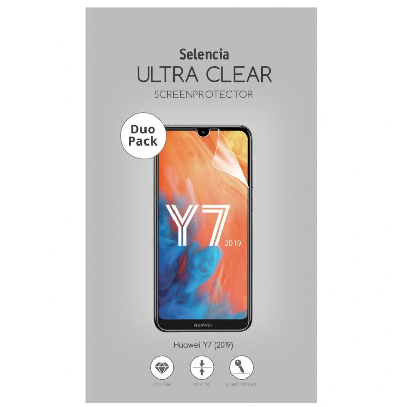 Duo Pack Ultra Clear Screenprotector voor de Huawei Y7 (2019)