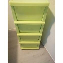 Groene commode keukenkast