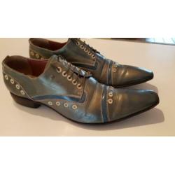 Jo Ghost blauw-grijze veterschoenen - maat 45