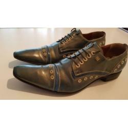 Jo Ghost blauw-grijze veterschoenen - maat 45