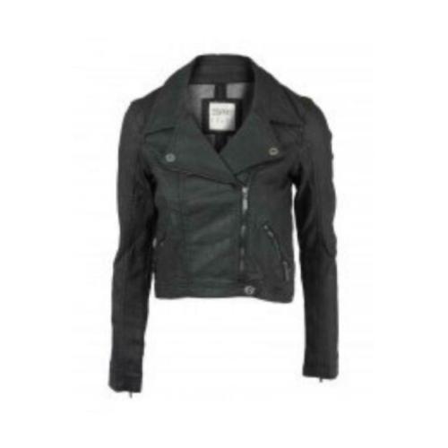 ESPRIT coated zwart biker jasje NIEUW maat S