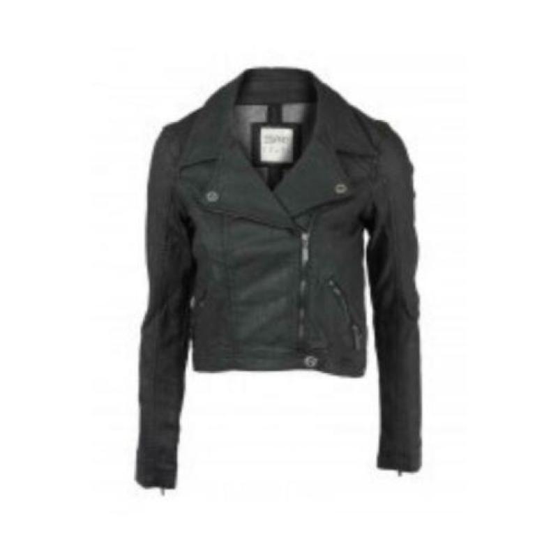 ESPRIT coated zwart biker jasje NIEUW maat S