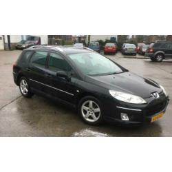 Peugeot 407 1.6HDI ZWART STATIONWAGEN - apk tot dec 2020