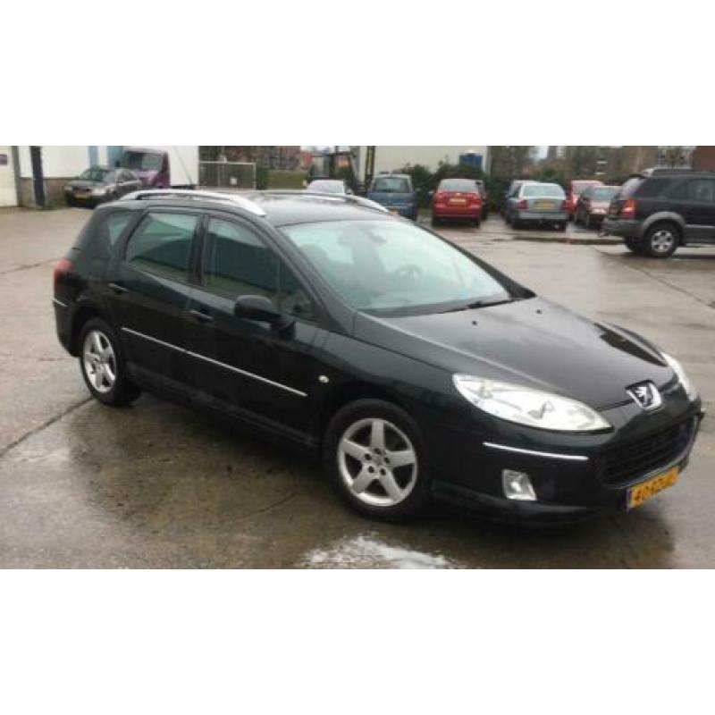 Peugeot 407 1.6HDI ZWART STATIONWAGEN - apk tot dec 2020