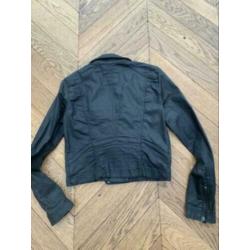 ESPRIT coated zwart biker jasje NIEUW maat S