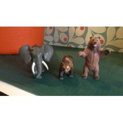 Schleich vintage beren en olifant