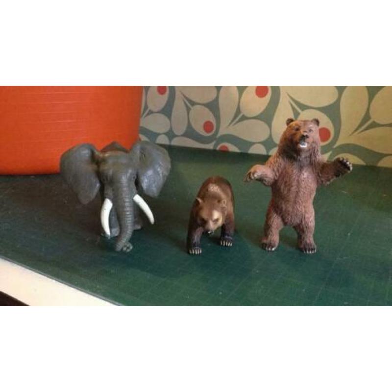 Schleich vintage beren en olifant