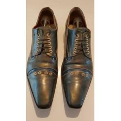 Jo Ghost blauw-grijze veterschoenen - maat 45