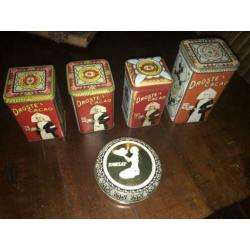 4x Droste blikken vintage brocante antiek