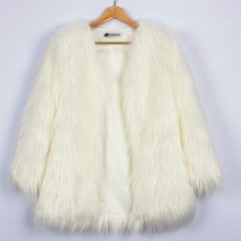 Nep bontjas dames (bont jas fur maat S M L XL XXL XXXL)
