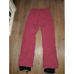 Skibroek Protest, waterproof behandeld, roze, maat 38/40
