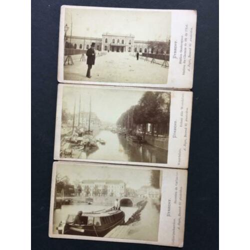 serie van 3 vroege foto's van Utrecht rond 1870/1872