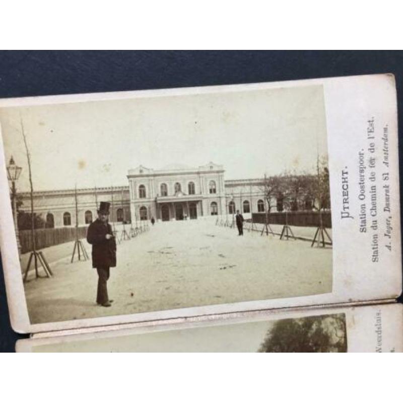 serie van 3 vroege foto's van Utrecht rond 1870/1872