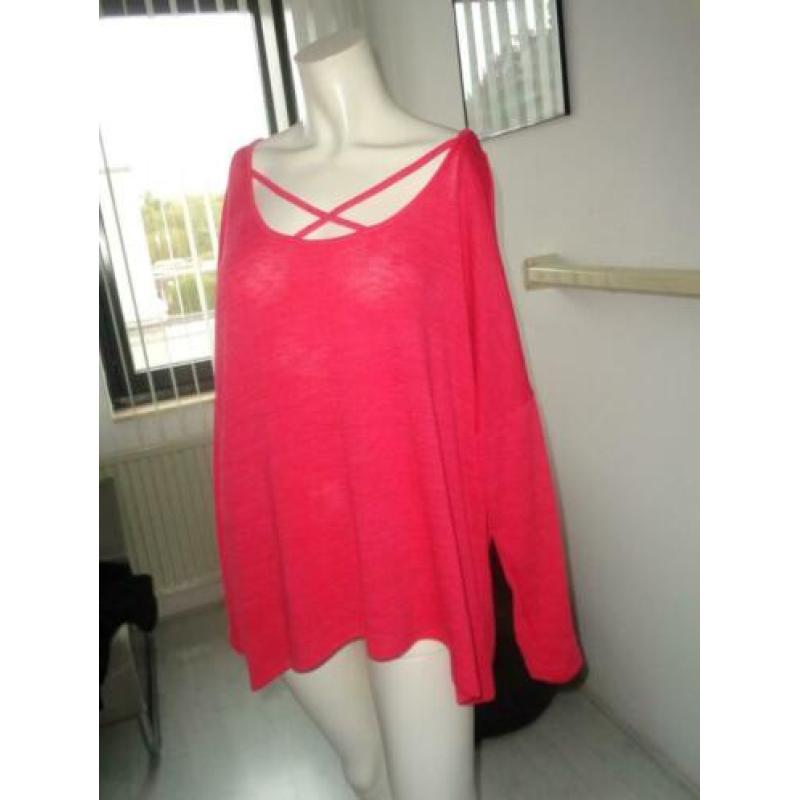 Mk100 PAPAYA ZGAN VLOTTE SPORTIEVE APARTE ROSE/RODE TRUI XL