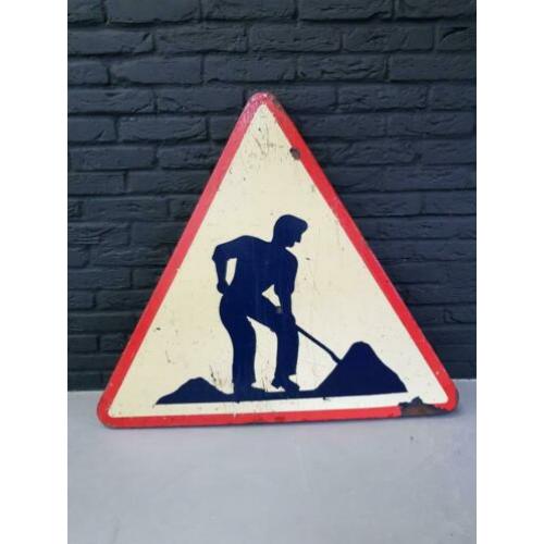 Vintage bord, verkeersbord, wegenbord (Frankrijk - 1971)