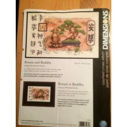 borduurpatroon "Bonsai and Buddha"