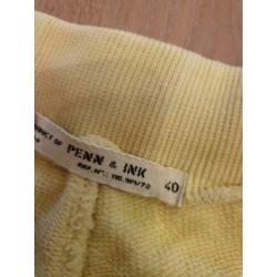 Penn & Ink broek, maat 40, kleur geel