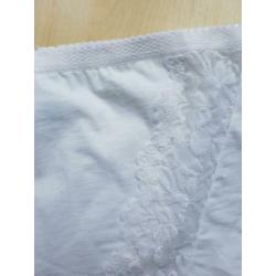 Mooie nieuwe witte katoenen dames slip Xl 2 stuks