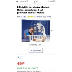 Infantino 3 in 1 muziekmobiel / music mobile projector grijs
