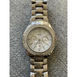 Guess horloge, staal, zirkonium, parelmoer wijzerplaat