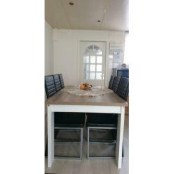 Te koop: Salontafel tv meubel + kast, eettafel+6 stoelen!!
