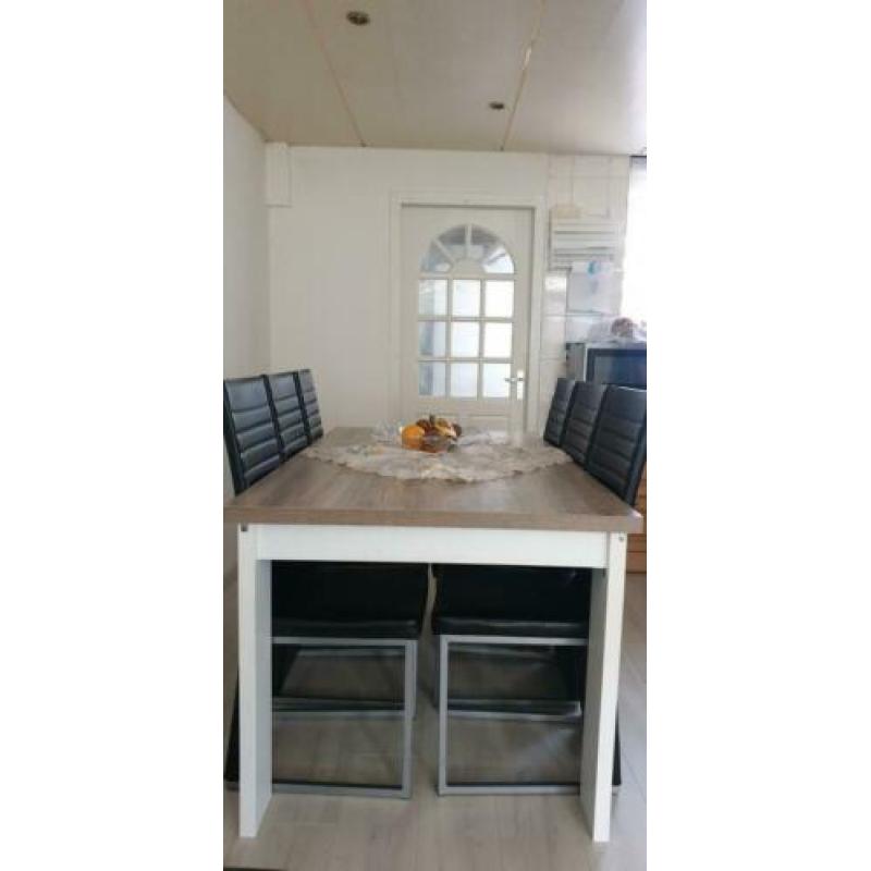 Te koop: Salontafel tv meubel + kast, eettafel+6 stoelen!!