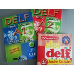 Delf boeken A1, A2, B2 inclusief CD en antwoordmodel