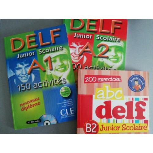 Delf boeken A1, A2, B2 inclusief CD en antwoordmodel
