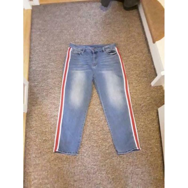 2bizzy enkellange jeans spijkerbroek maat 44 46 stretch