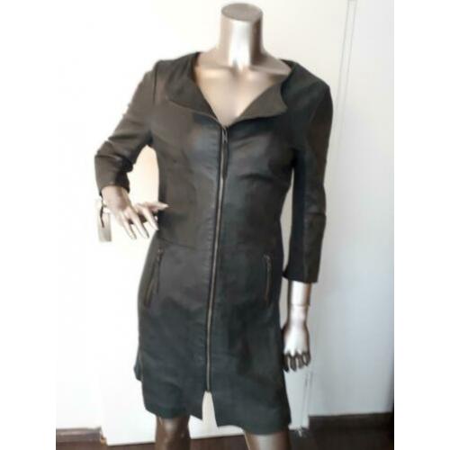 transmission leder jurk,maat M.