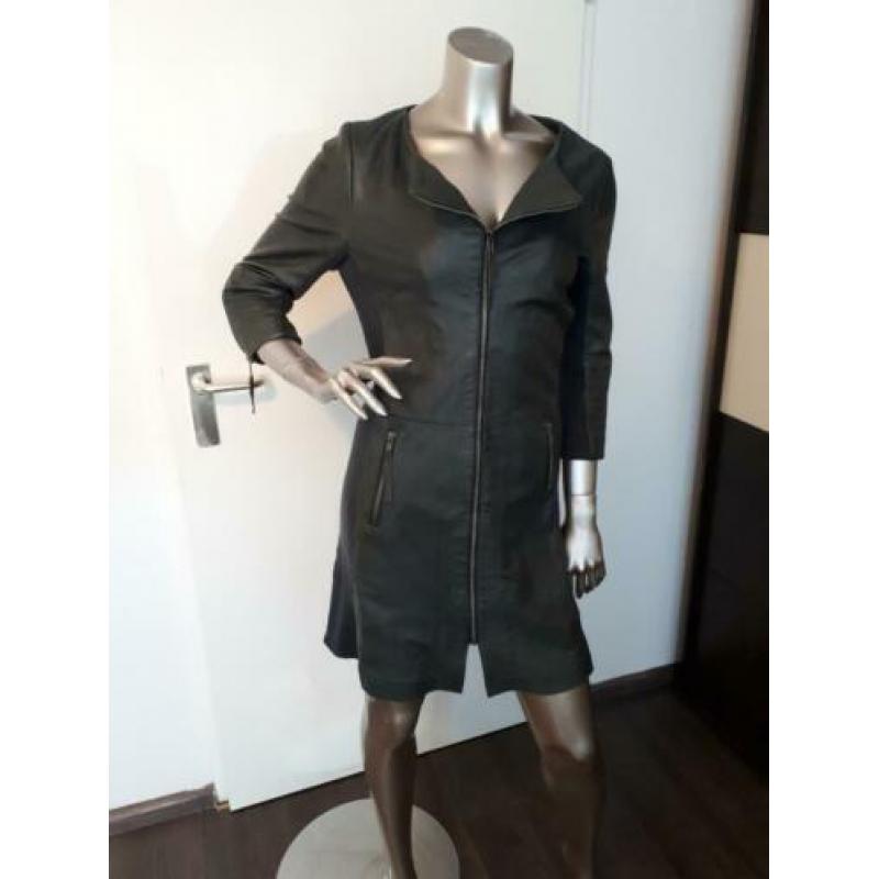 transmission leder jurk,maat M.
