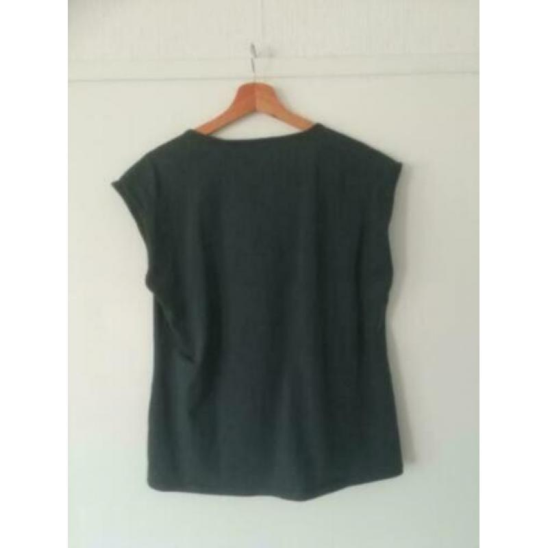 Supermooie top shirt groen tekst Follie di Garbo 44