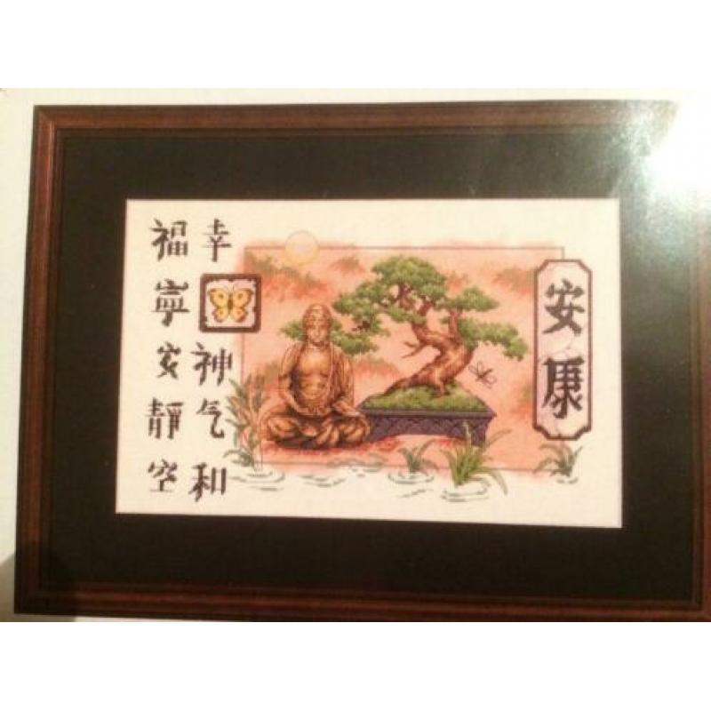 borduurpatroon "Bonsai and Buddha"
