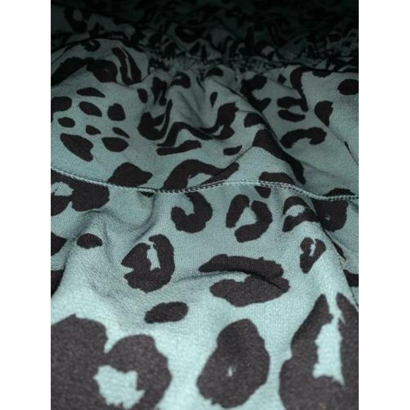 Nieuw panterprint maxi ruffle jurk maat M