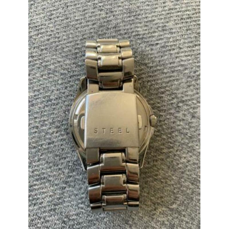 Guess horloge, staal, zirkonium, parelmoer wijzerplaat