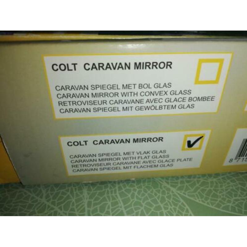 Rechter spiegel Colt caravanspiegel vlak glas.
