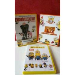 Verschrikkelijke Ikke 1 + 2 & Minions 3 dvds + 14 poppetjes