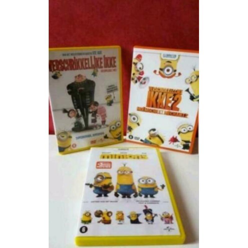 Verschrikkelijke Ikke 1 + 2 & Minions 3 dvds + 14 poppetjes