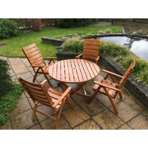 Vintage Houten Herlag Classic Tuinset