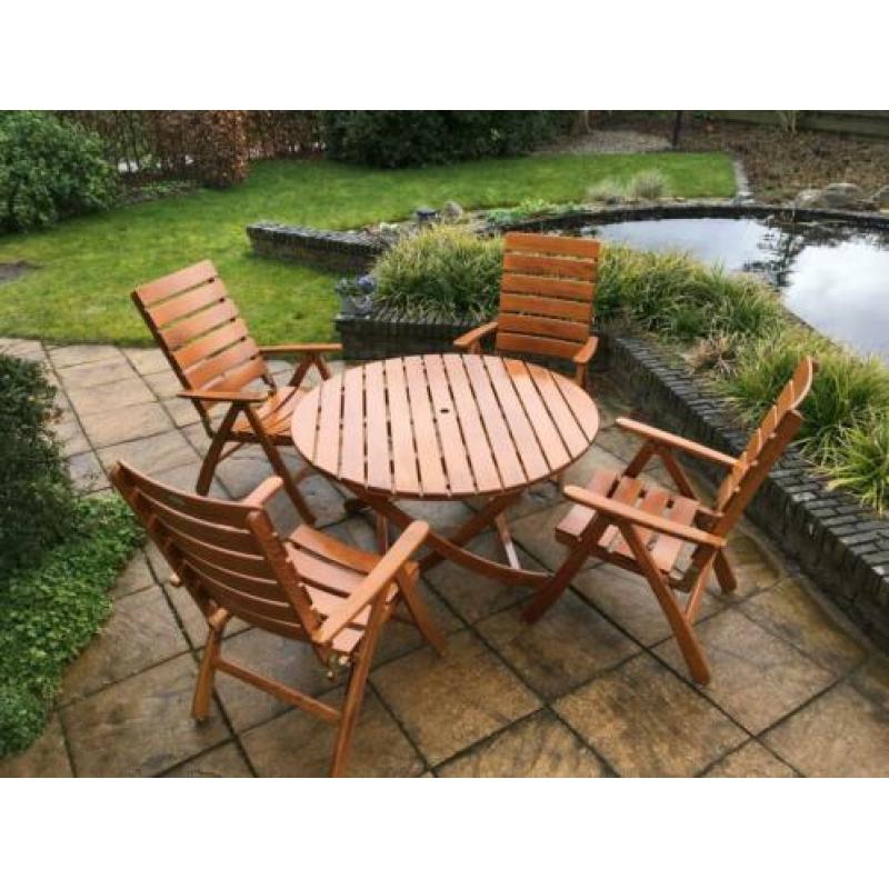 Vintage Houten Herlag Classic Tuinset