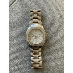 Guess horloge, staal, zirkonium, parelmoer wijzerplaat