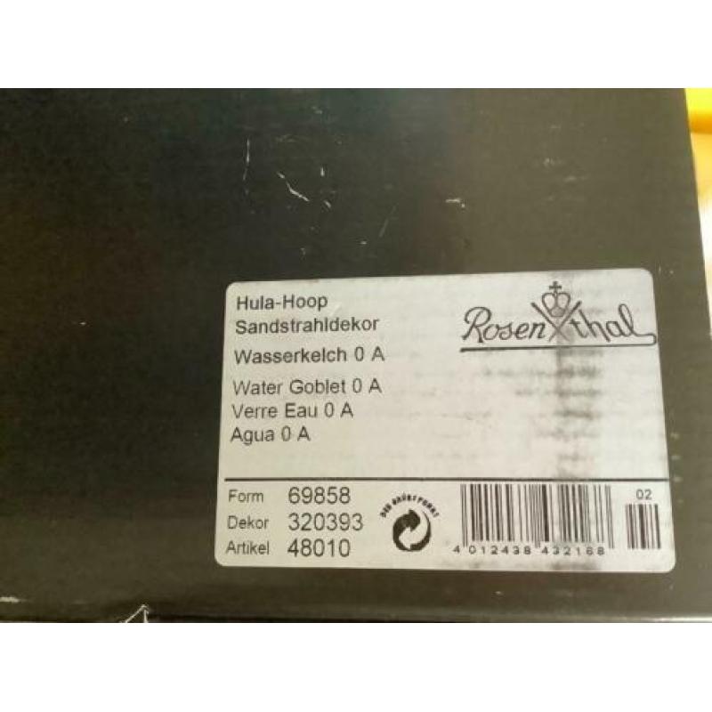 Rosenthal Classic waterglazen Sandstrahldekor 4x
