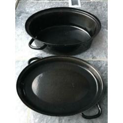 Braadpan, ovenschotel met houder, fondue stel