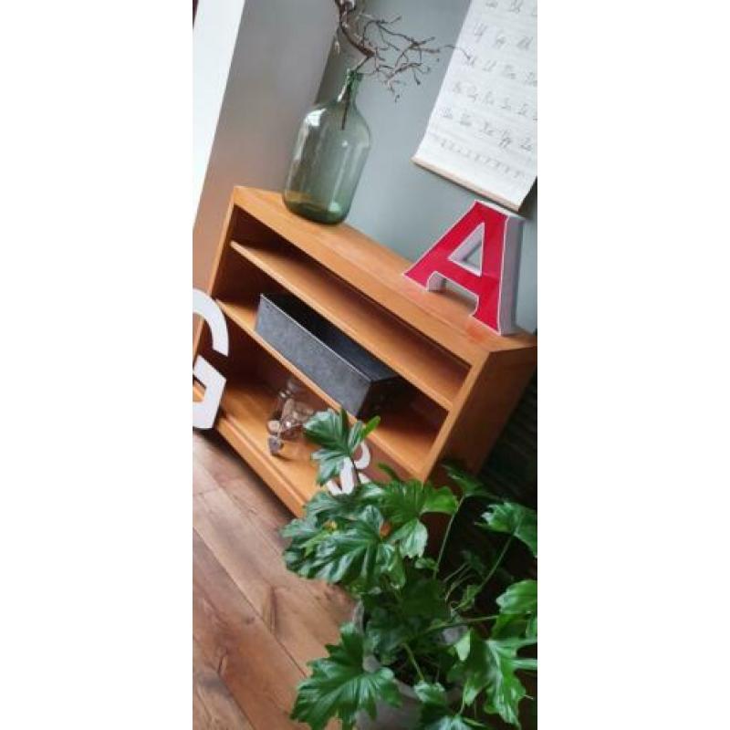 brocante schoolkasten/vintage boekenkasten uit oude school