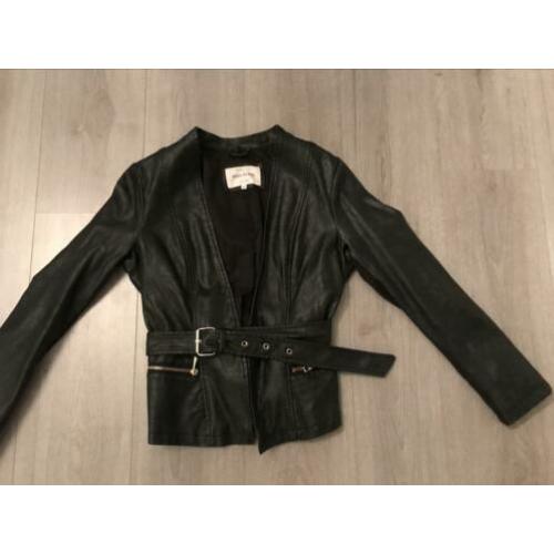 River island leren jas maat M