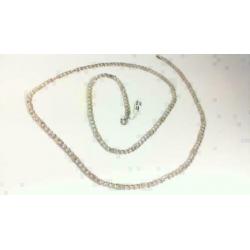 ZS452 Massief Zilveren Fantasie Figaro Collier 79cm